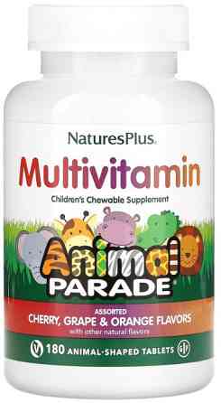 Вітаміни для дітей Nature's Plus Animal Parade Children's Multi-Vitamin 180 таб Фрукти Київ