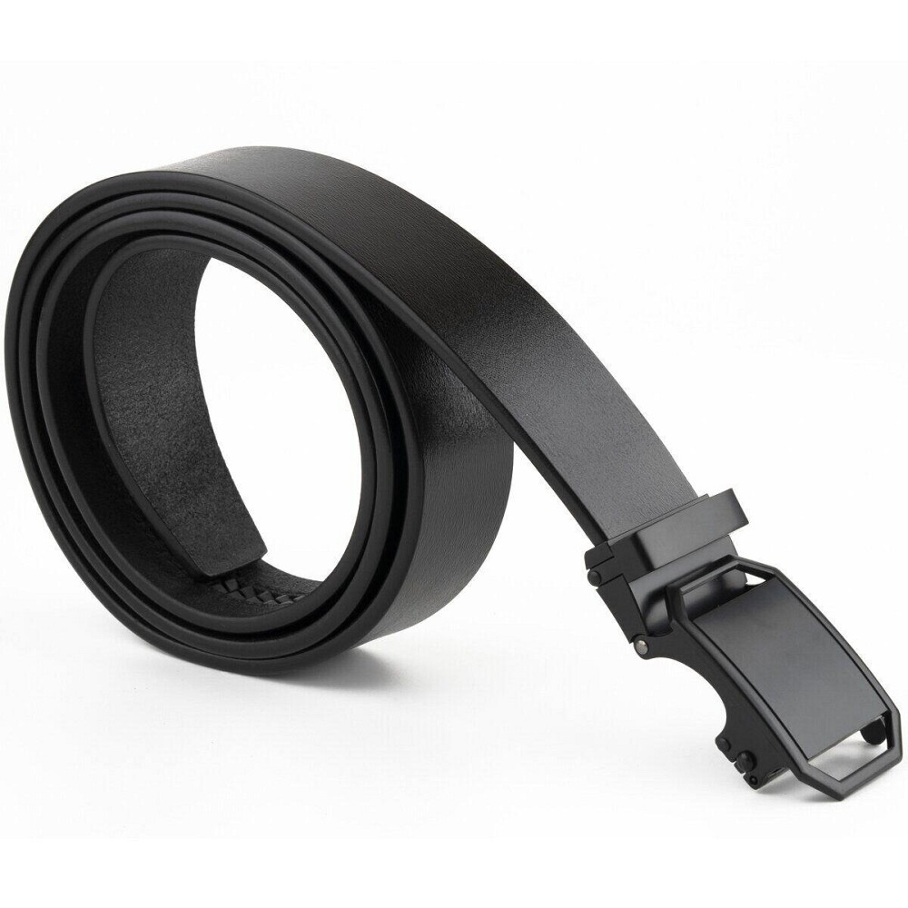 Ремень мужской с пряжкой матовой Vintage 20269 Черный Киев - изображение 4