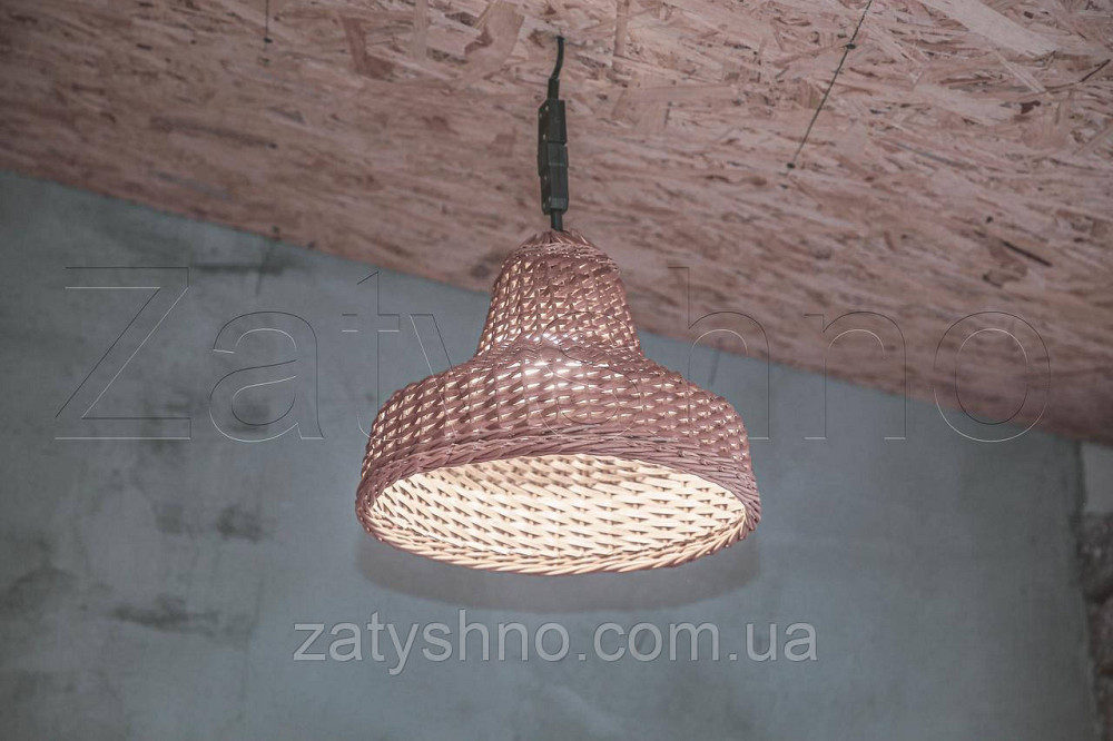 Люстра плетеная из лозы ручной работы​​​​​​​ | люстры плетеные из лозы  | торшеры абажуры бра Киев - изображение 1