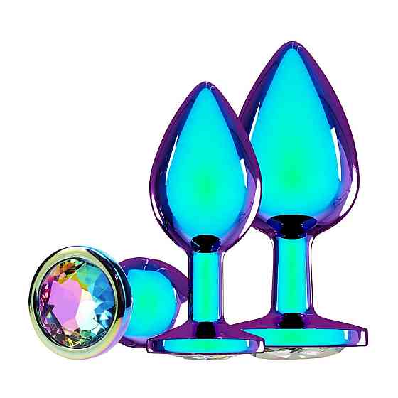 Набор анальных пробок Venice Collection - Metal Anal Plug Set - Iridescent Sex Aura Киев