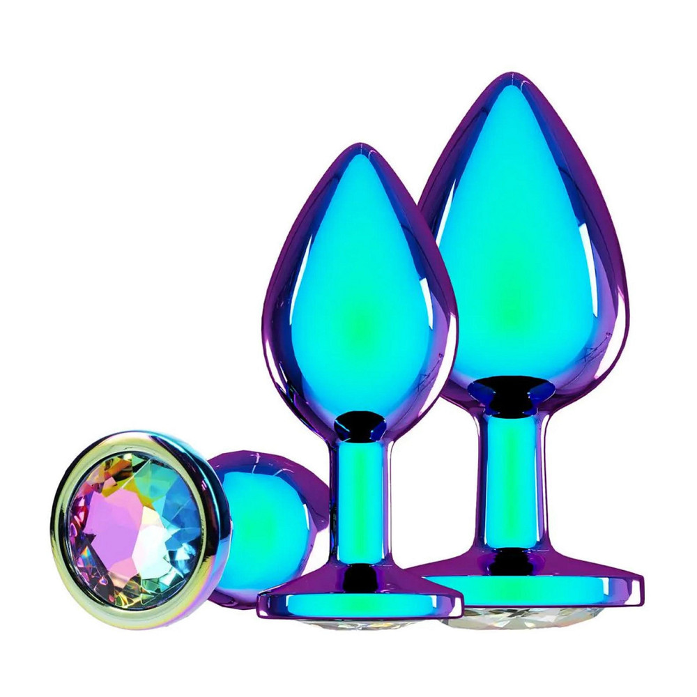 Набір анальних пробок Venice Collection - Metal Anal Plug Set - Iridescent Sex Aura Київ - фото 1