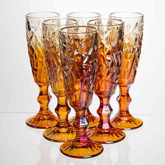 Набір келихів для шампанського 6 штук 160 мл на ніжці Yiwu HP-19-188 Київ