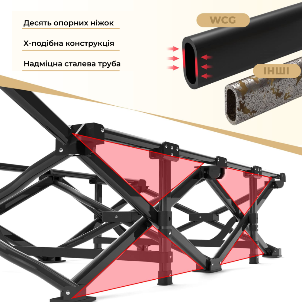 Раскладная кровать-шезлонг WCG CC-S11 с матрасом и подушкой Киев - изображение 6