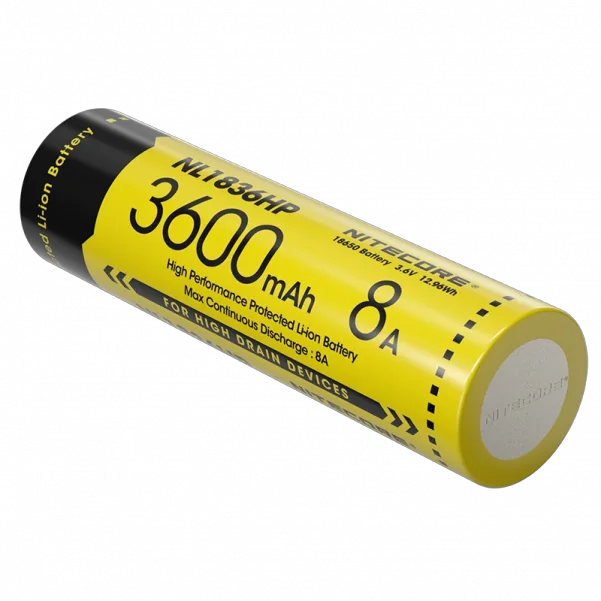 Акумулятор Li-Ion 18650 Nitecore NL1836HP 3.6V 8A 3600mAh захищений (Жовтий) Вінниця - фото 3