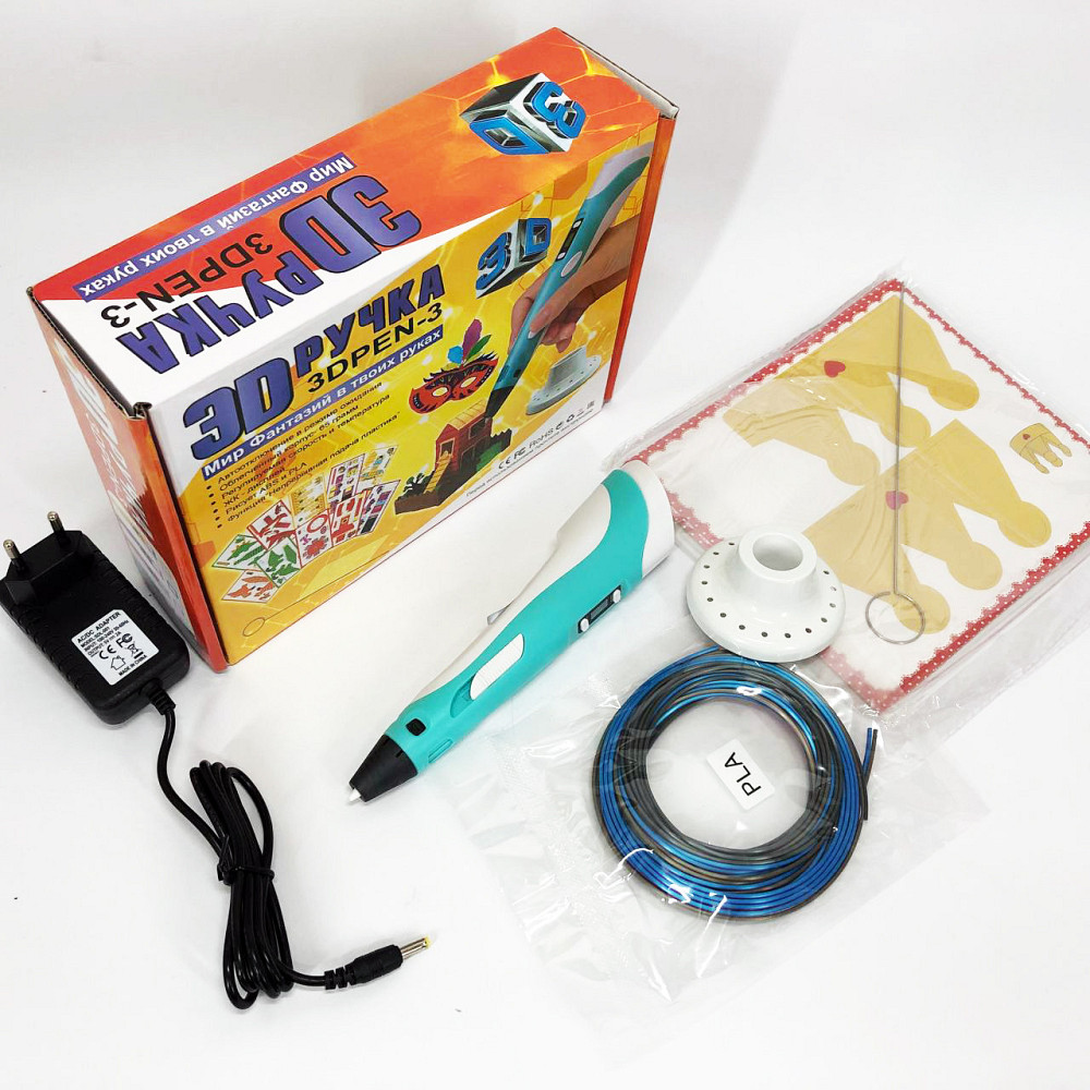 Ручка для малювання у 3d з екраном 3D ручка Smart 3D Pen 2 голубая, Дитяча розвиваюча ST-786 3d ручка Київ - фото 8