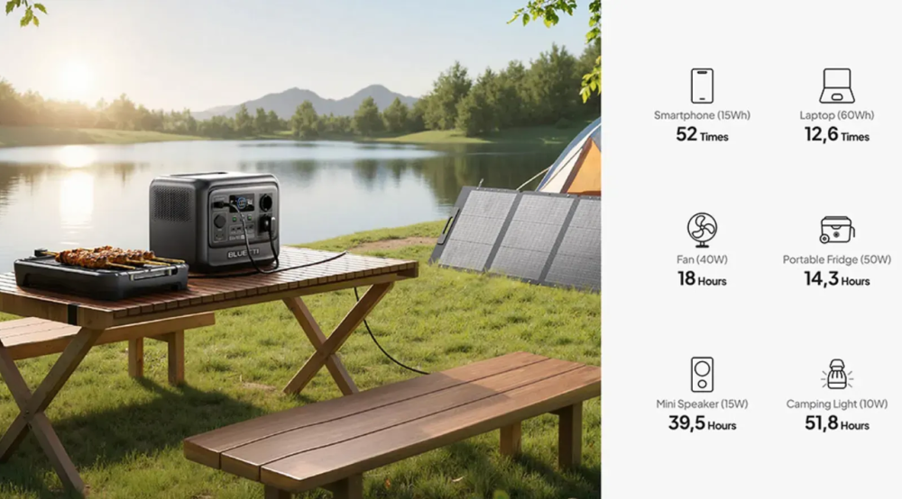 Зарядна станція Bluetti Premium 100 V2 2000 Вт 1024 Вт/год Чорний Вінниця - фото 8