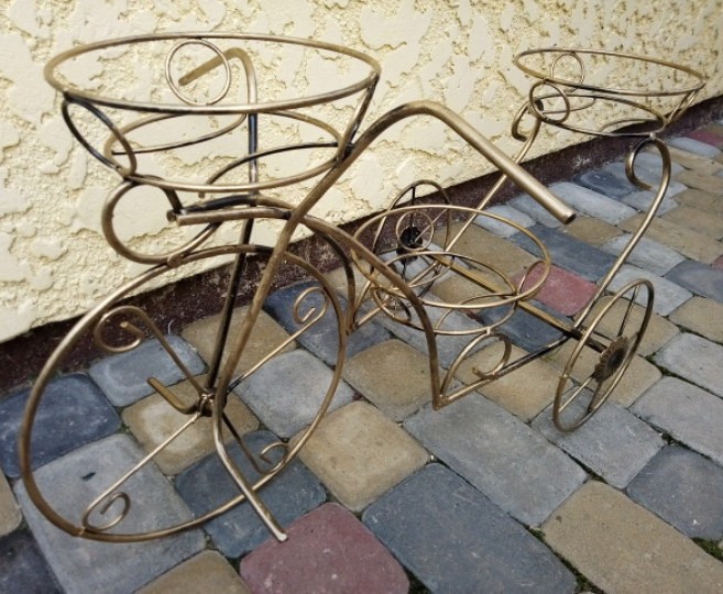 Подставка кованая для цветов «Ровер» на 3 вазона, стойка под цветы, вазон Киев - изображение 1