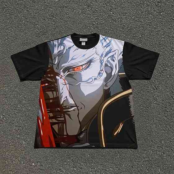 Футболка для мальчика с принтом аниме Аниме Вампир Хунтер Д оверсайз (рост от 165 до 180 ) Черний Днепр