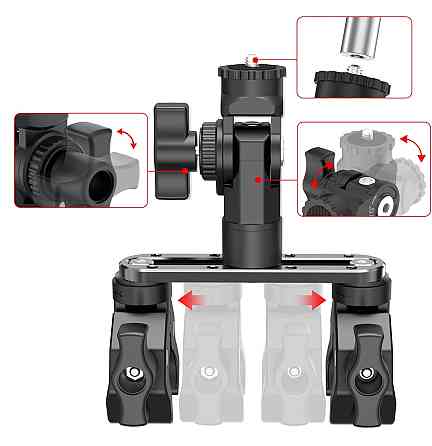 Кріплення для Insta360 на мотоцикл баггі квадроцикл подвійний краб AC Prof AL-51 Київ