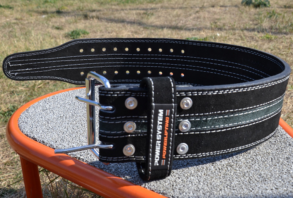 Пояс для пауерліфтингу Power System PS-3800  PowerLifting шкіряний Black/Grey Line M Луцк - изображение 10