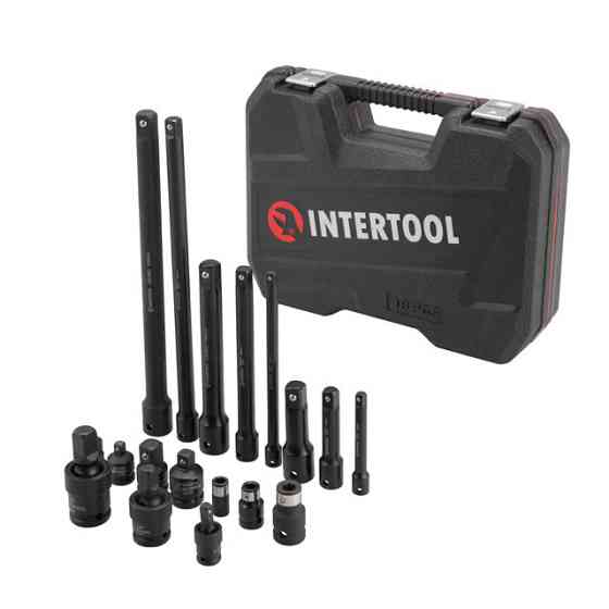 Набор переходников и удлинителей ударных, 18 ед., Cr-V/Cr-Mo, STORM INTERTOOL ET-8513 Киев