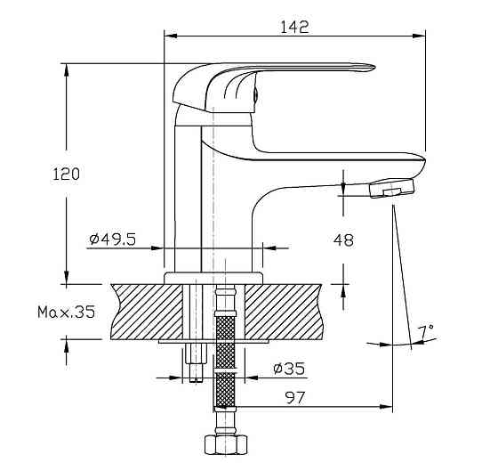 Змішувач для умивальника Haiba Dario 001   ( HB0855 ) 37725 Харків