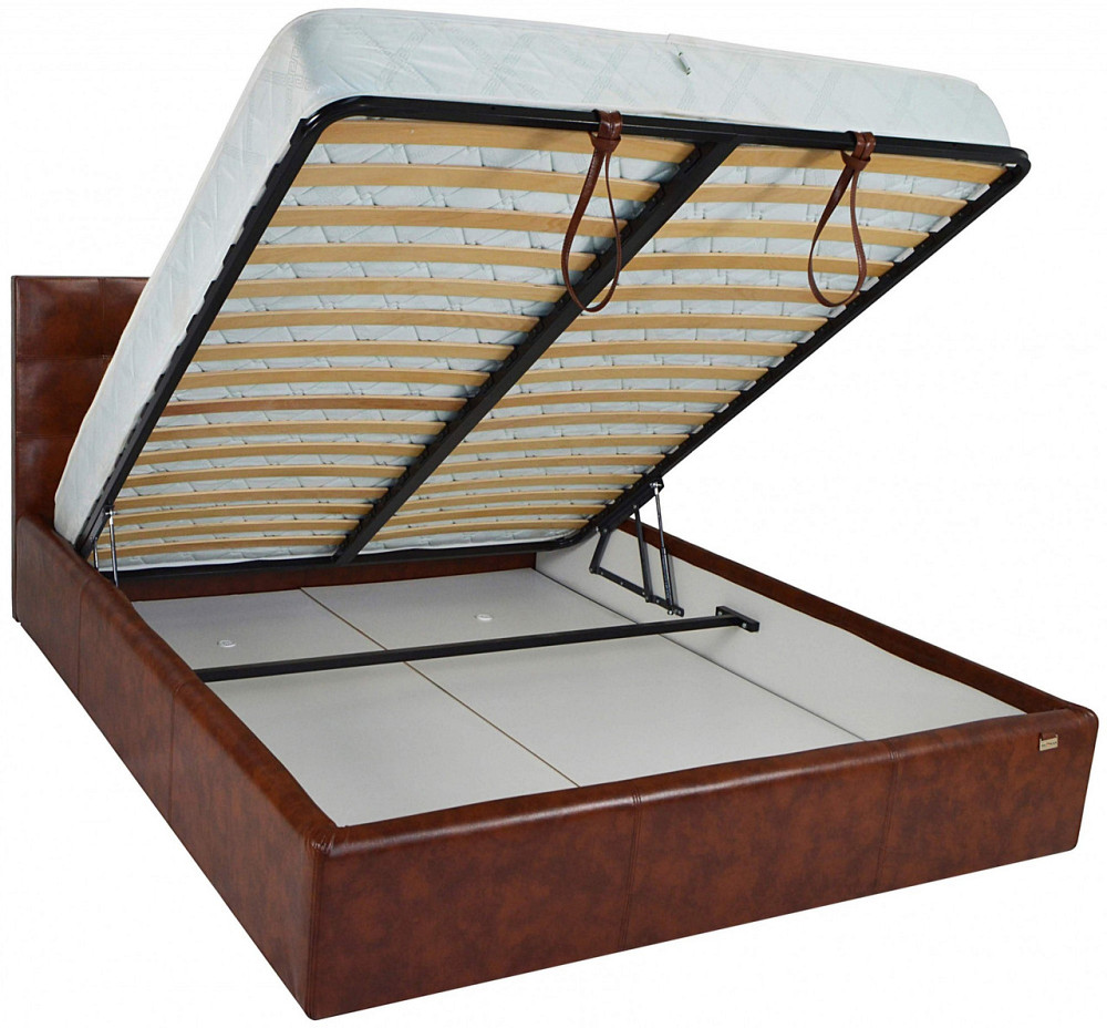 Кровать Chester VIP 120 х 190 см Мадрас Whisky С дополнительной металлической цельносварной рамой Коричневый Днепр - изображение 12