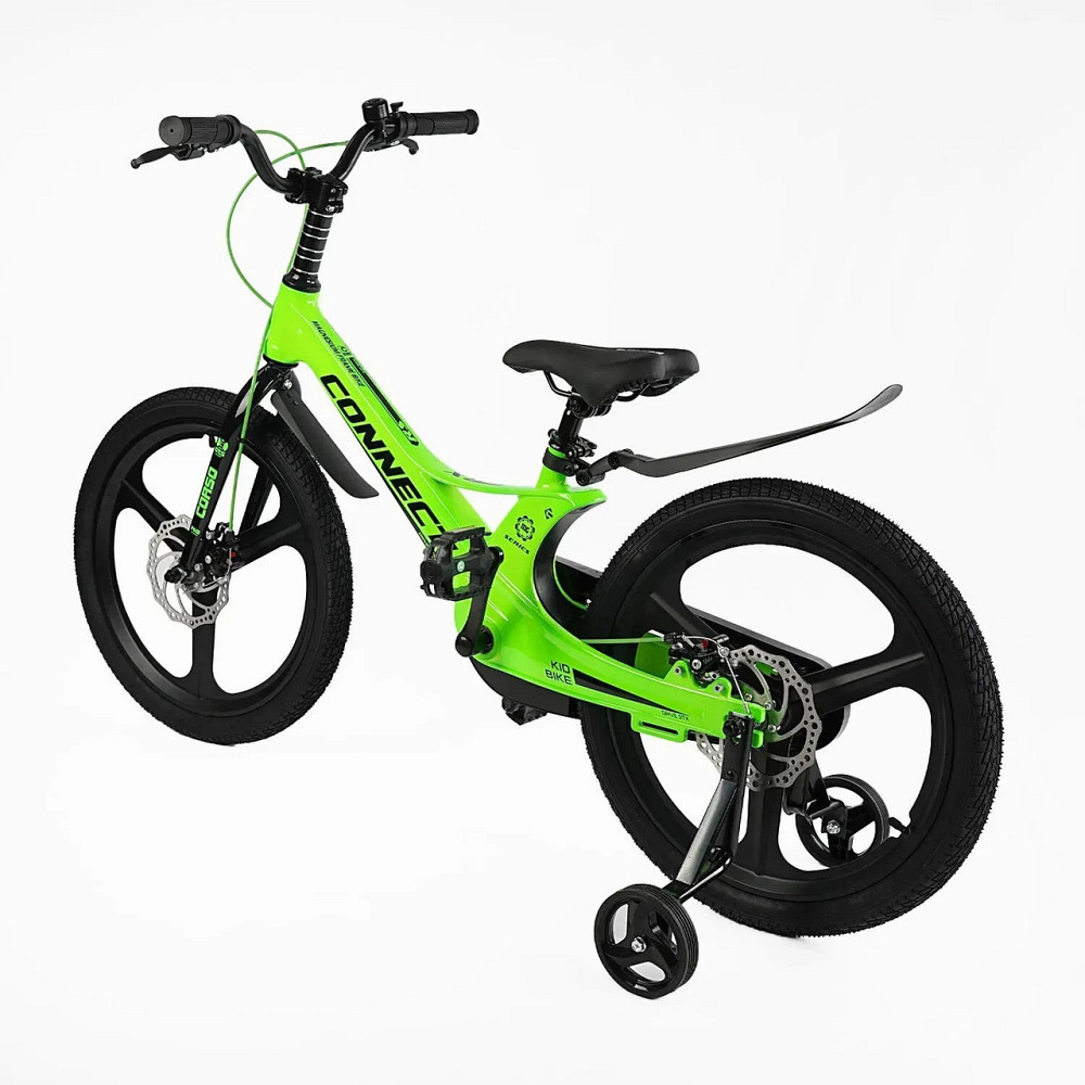 Велосипед Corso Connect двоколісний 20 дюймів магнієва рама додаткові колеса Салатовий (MG-20269) Чернигов - изображение 2