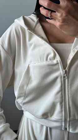 Жіночий плюшевий прогулянковий костюм трійка: кофта топ і штани велюр Одеса