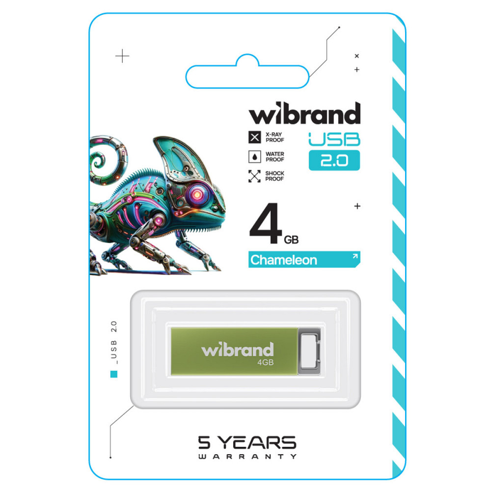 Flash Wibrand USB 2.0 Chameleon 4Gb Light green (WI2.0/CH4U6LG) Київ - фото 2