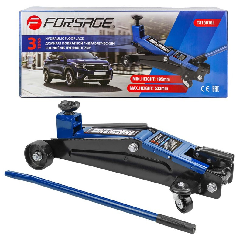Домкрат 3т (195-533мм) підкатний гідравлічний Одеса - фото 1