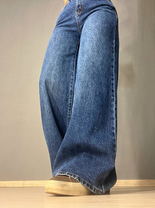 Джинсы женские LDM 0138 Palazzo Jeans свободные широкие от бедра высокая талия синие, синий, 26, 26, Одесса - изображение 10