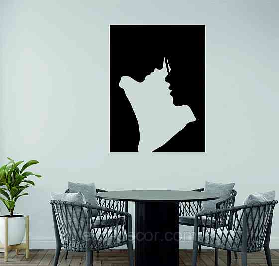 Декоративне настінне 3D Панно «Силует пари», Декор на стіну з об'ємом Київ