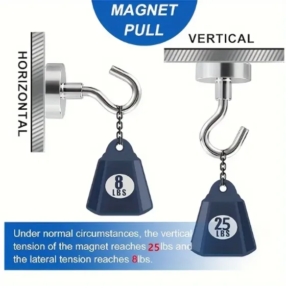 Неодимовий магніт з крючком, діаметр 48 мм, до 48 кг Київ