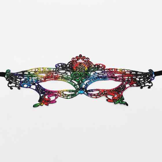 Маска карнавальна мереживна на зав`язках one size різнобарвний Київ