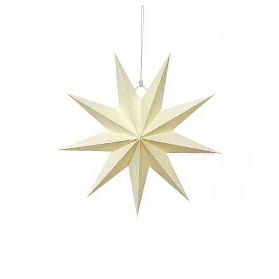 Звезда из картона девятиконечная 30 см кремовый Киев