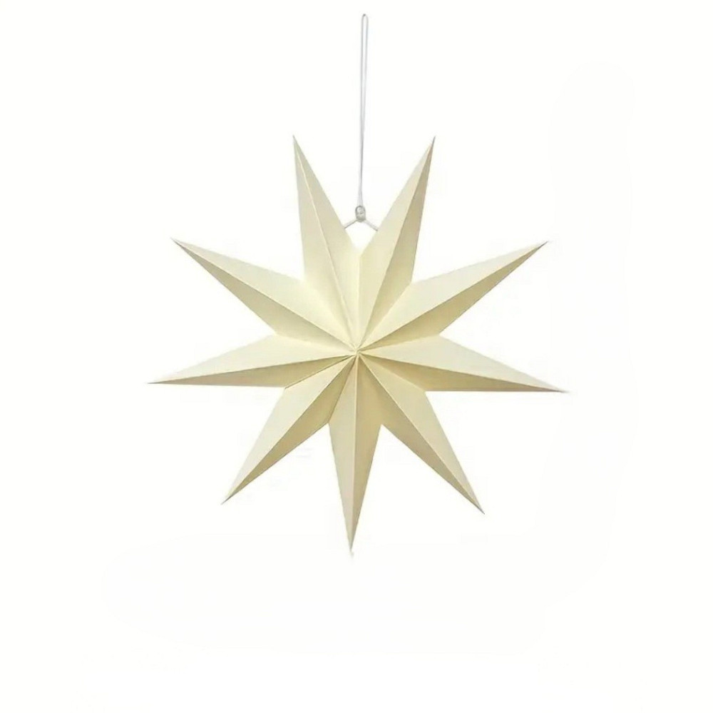 Звезда из картона девятиконечная 30 см кремовый Киев - изображение 1