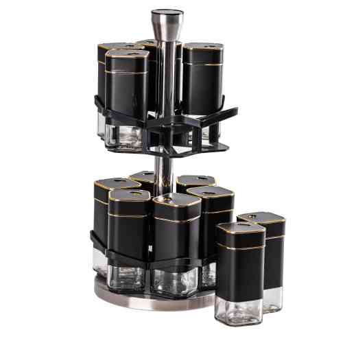 TS Kitchen Набір для спецій карусель на підставці 12 баночок по 120 мл HP531T1026HJ Коломия