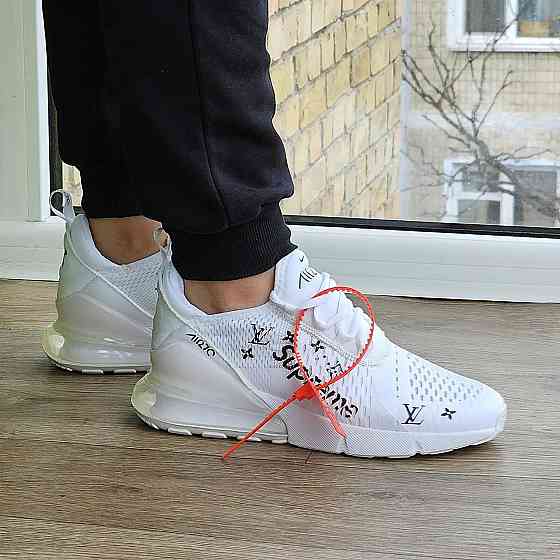 Кроссовки Nike 270 Женские Белые Найк с Амортизацией Тканевые Летние Сеточка (размеры: 37,38,39,40,41,42,43) Днепр