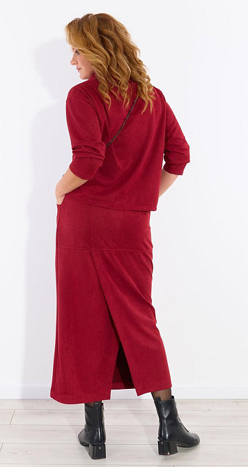 Замшевий костюм зі спідницею (52) Київ - фото 2