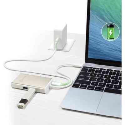 Концентратор J5create USB-C 5-in-1 2xUSB 3.0 + HDMI 4K + USB-C PD + RJ45 1000Mbps gray (JCA374-N) Винница