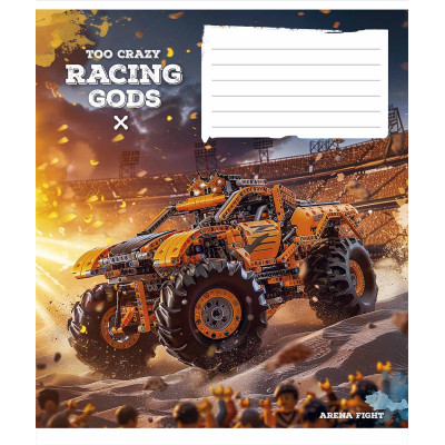 Тетрадь Школярик Racing gods 18 листов клетка (018-3469K) Винница - изображение 3