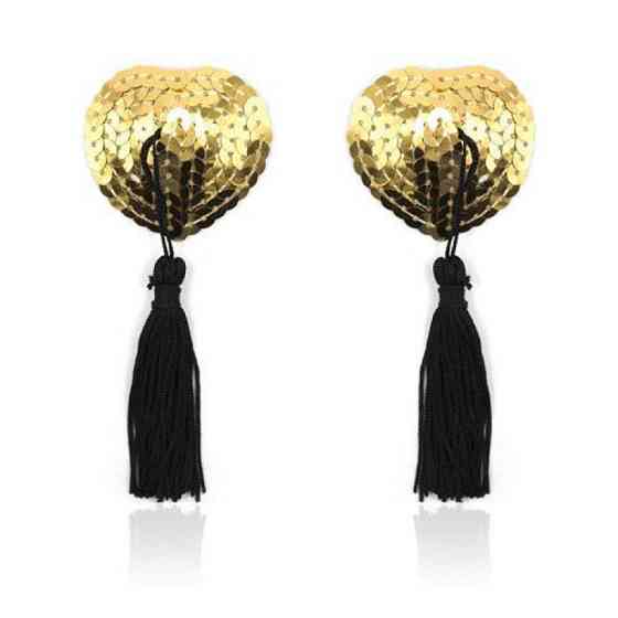Пестіси Heart shine nipples tassels (oro) Sex Aura Київ