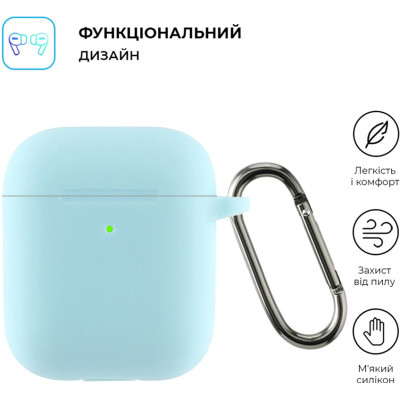 Чохол для навушників Armorstandart Ultrathin Silicone Case With Hook для Apple AirPods 2 Sky Blue (ARM59692) Вінниця - фото 2