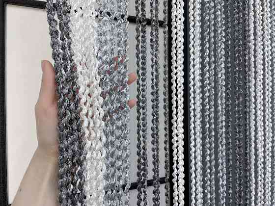 Штори-нитки спіраль з люрексом Графітовий з біло-сірим 300х300см 1 шт (61-055) Київ