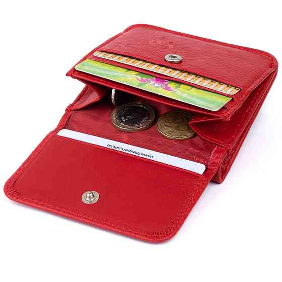 Маленький кошелек на кнопке женский ST Leather 19239 Красный Киев