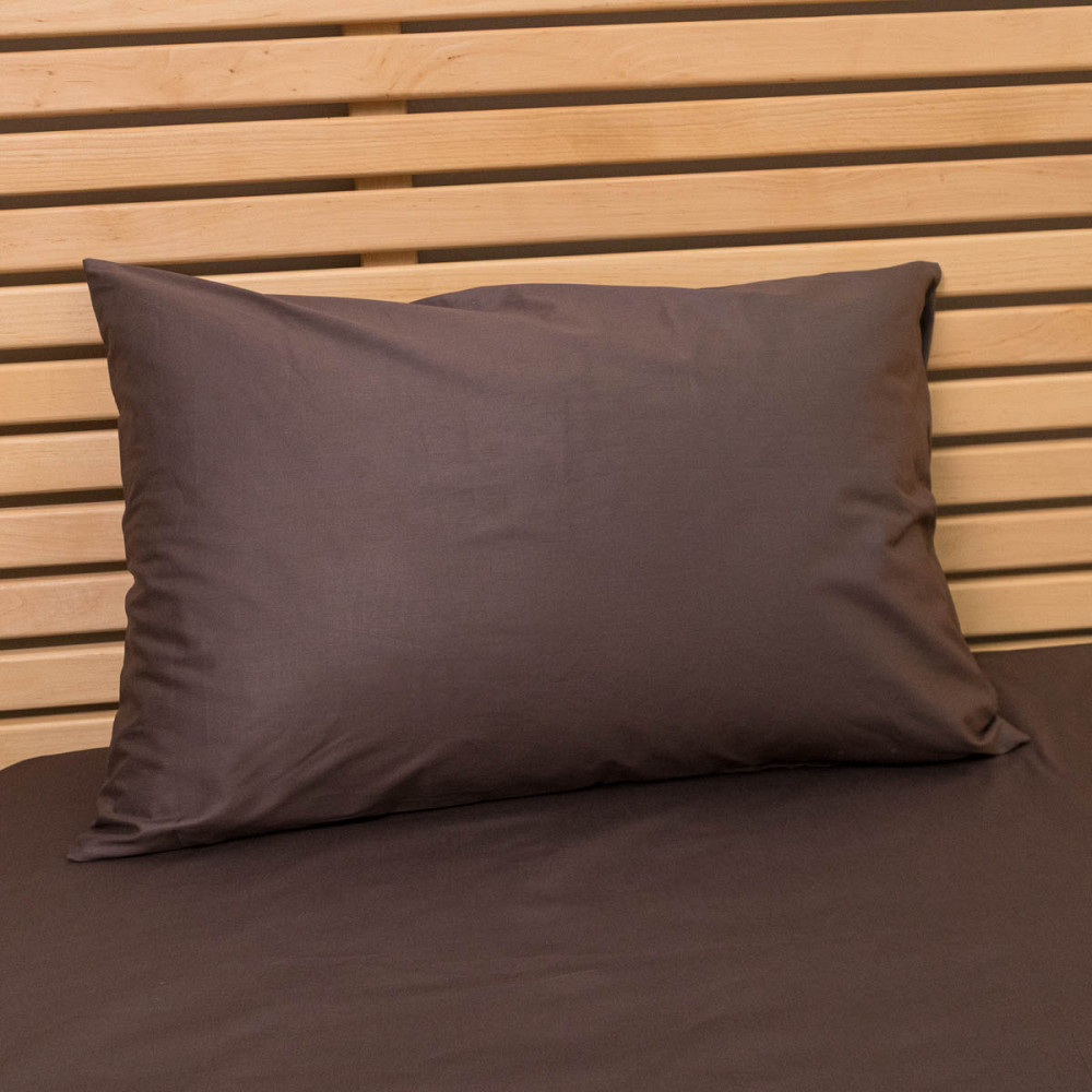 Наволочка на подушку 60х60 см сатин гладкофарбований 135 г/м2 YouStar 1 шт. (Шоколад) Суми - фото 5