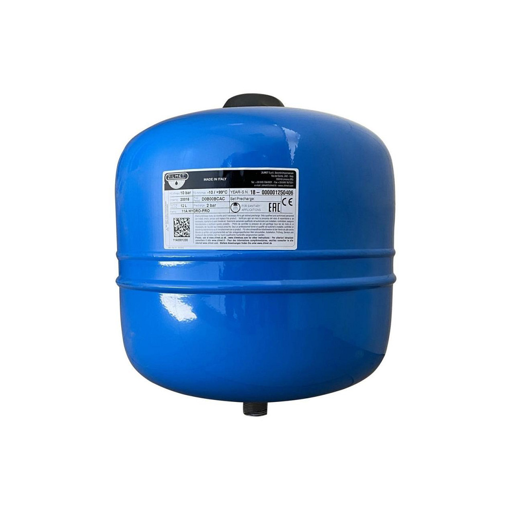 Гідроакумулятор з фіксованою мембраною 12л ZILMET HYDRO-pro 10bar ( 11A0001200 ) (000015601) Київ - фото 1