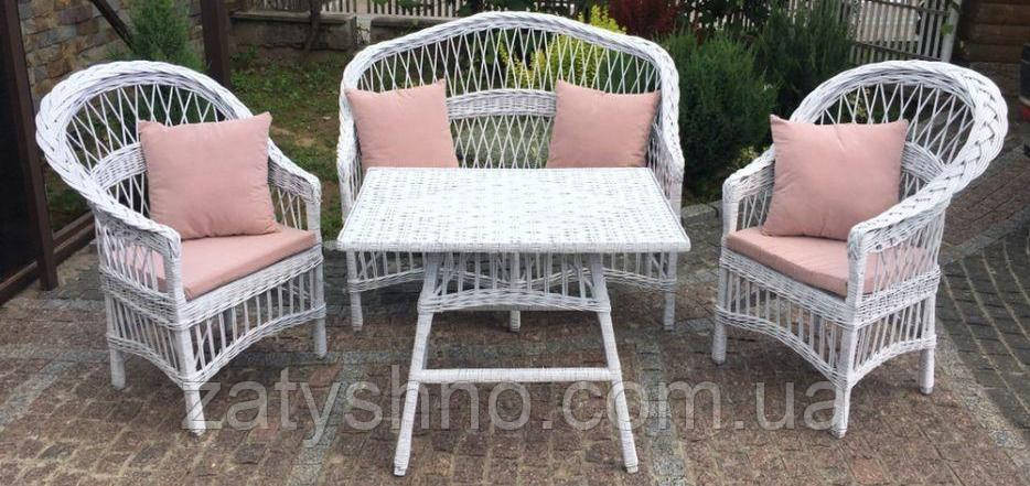 Меблі з лози біла з диваном Київ - фото 2