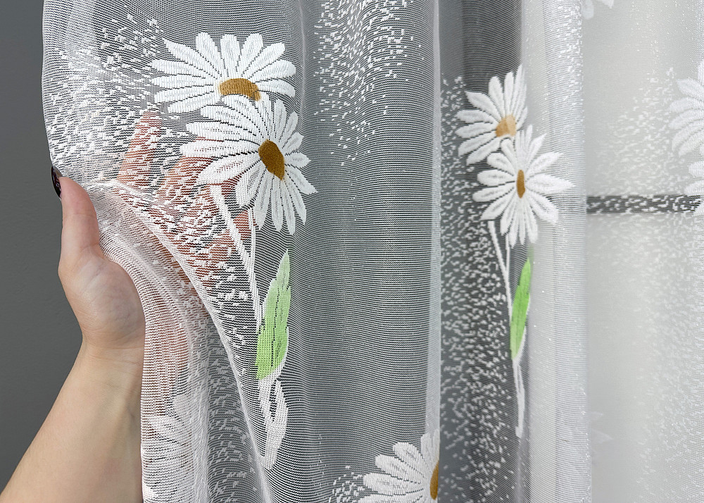 Тюль жаккард VR-Textil № 1897т Арка на кухню цвет белый 500х150 см (53-0102) Киев - изображение 3