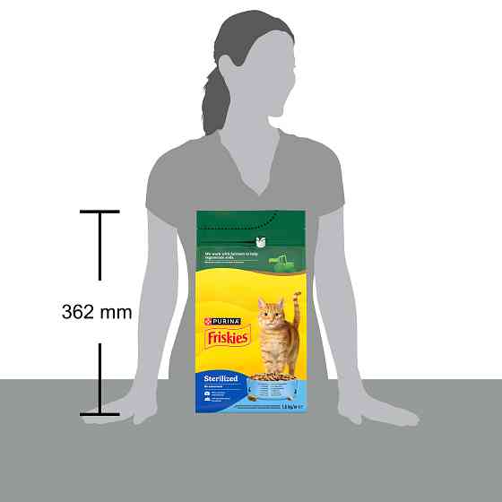 Сухой корм FRISKIES Sterilized для взрослых стерилизованных кошек, с лососем, тунцем и овощами, 1.5 кг Киев