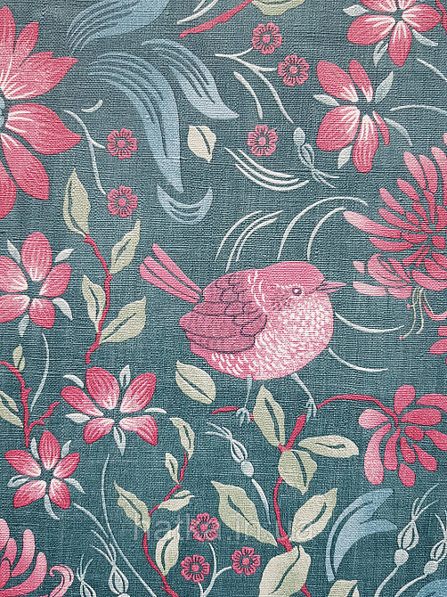 Шпалери вінілові на флізеліні A.S.Creation Maison charme 0.53x10 квіти листя птиці бордові зелені бірюзові Київ - фото 4