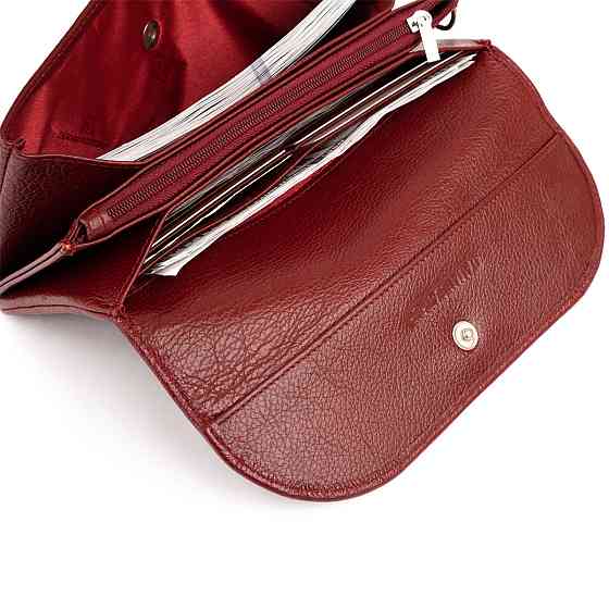 Клатч зі шкіри жіночий Бордовий (ST Leather) Київ