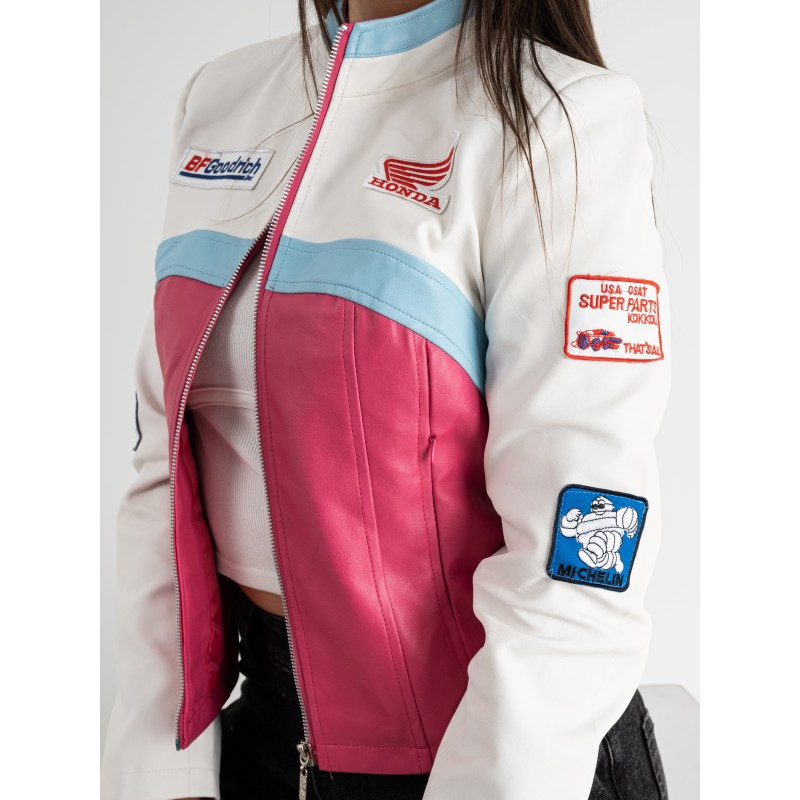 Жіноча куртка Formula 1 Street Racing Еко-шкіра синтепон (розмір L) Київ - фото 5