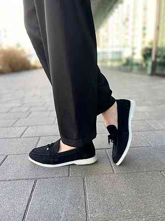 Edan Instruments Модні лофери жіночі з натуральної замші чорні весна - осінь р. 36-41 (6046) / Коломия