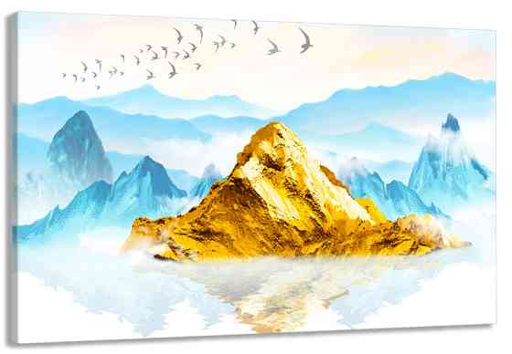 Картина полотно у вітальню / спальню Золота гора    MLP_184  ( 60х30см ) 40x80 см Київ