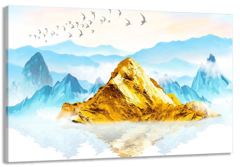 Картина полотно у вітальню / спальню Золота гора    MLP_184  ( 60х30см ) 40x80 см Київ - фото 1