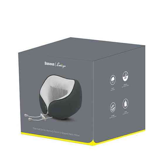 Подушка для подорожі Baseus Thermal Series Memory Foam U-Shaped Neck Pillow Dark Grey Киев