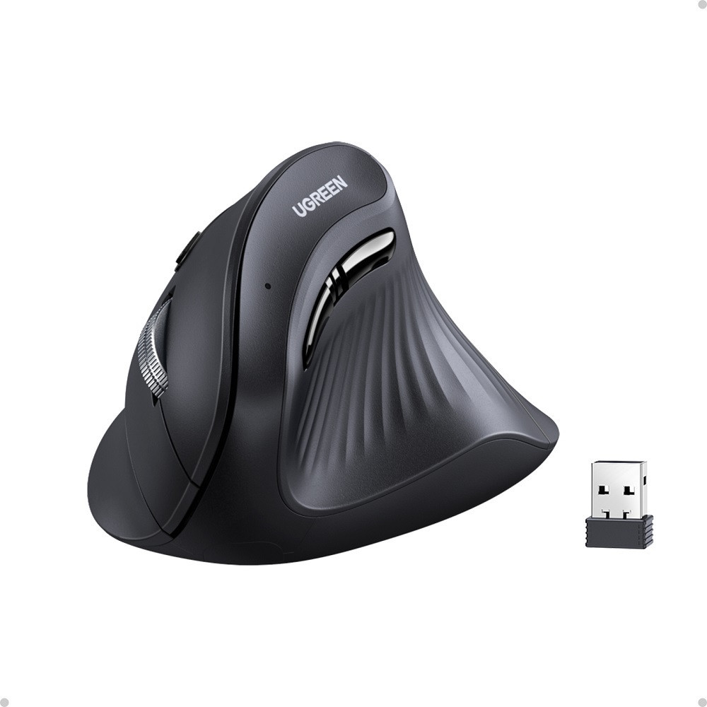 Маніпулятор миша бездротова UGREEN MU008 Multi-mode Vertical Mouse Black Одеса - фото 3