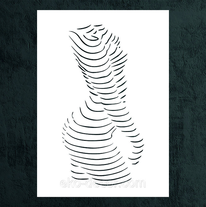 Декоративное настенное Панно «Силуэт женщины», Декор на стену 70*49 см, Белый Киев - изображение 7